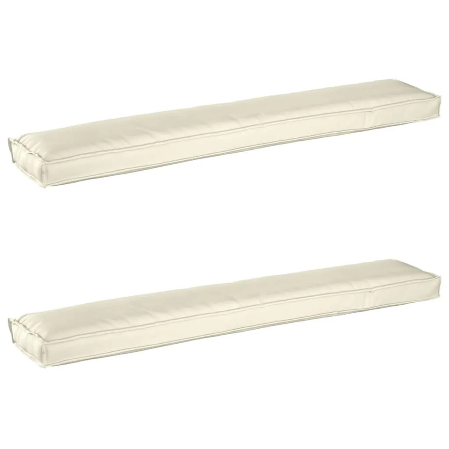vidaXL Palettenkissenset 2 Stk Creme 200 x 40 x 8 cm Oxford-Gewebe 42001730