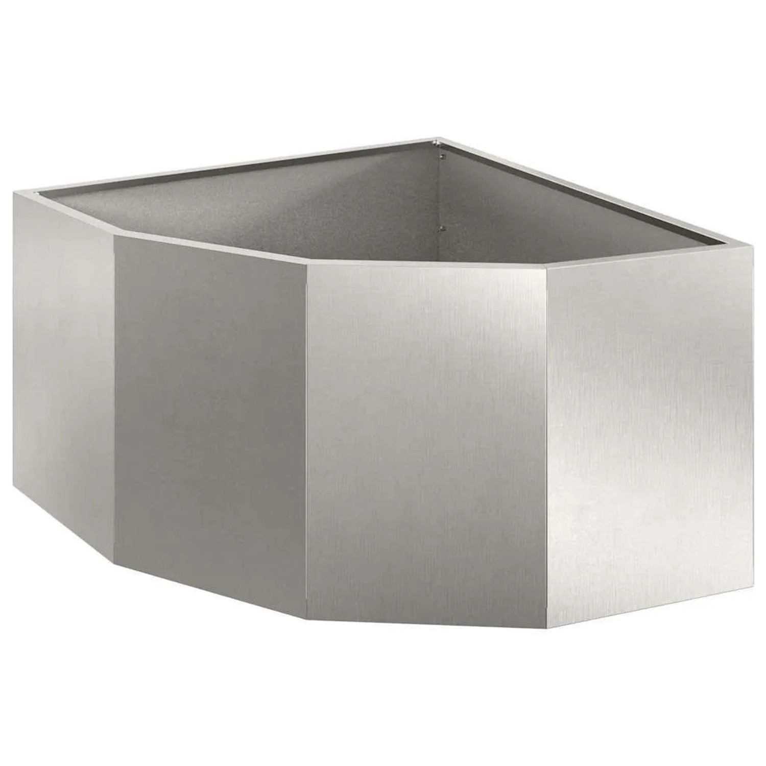 vidaXL Eckpflanzer Silber 60 x 60 x 35 cm Edelstahl 883644