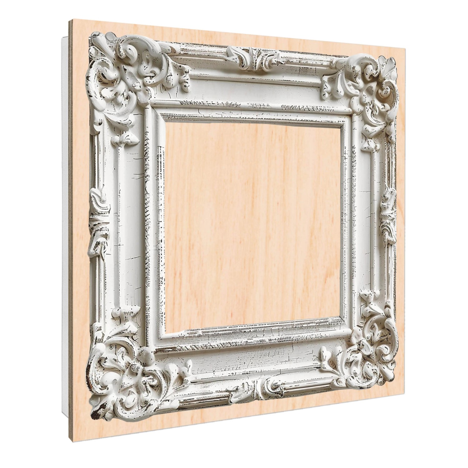 Banjado Großer Schlüsselbox Holz 30x30cm Weiß Scharnier Rechts 50 Haken Sch günstig online kaufen