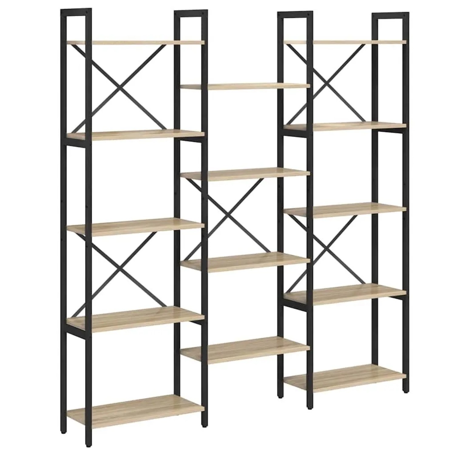 vidaXL Bücherregal Sonoma-Eiche 156 x 25 x 167 cm Holzwerkstoff 868342 günstig online kaufen