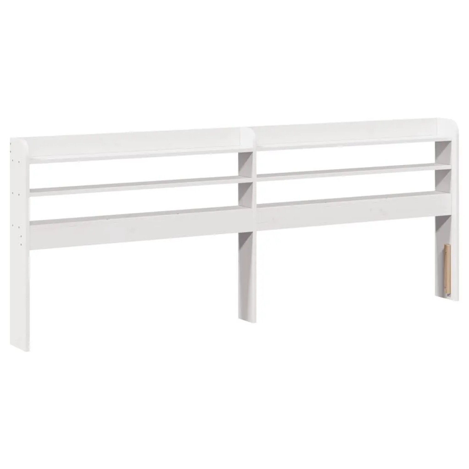 vidaXL Kopfteil mit Ablagen Weiß 180 cm Massivholz Kiefer 850942
