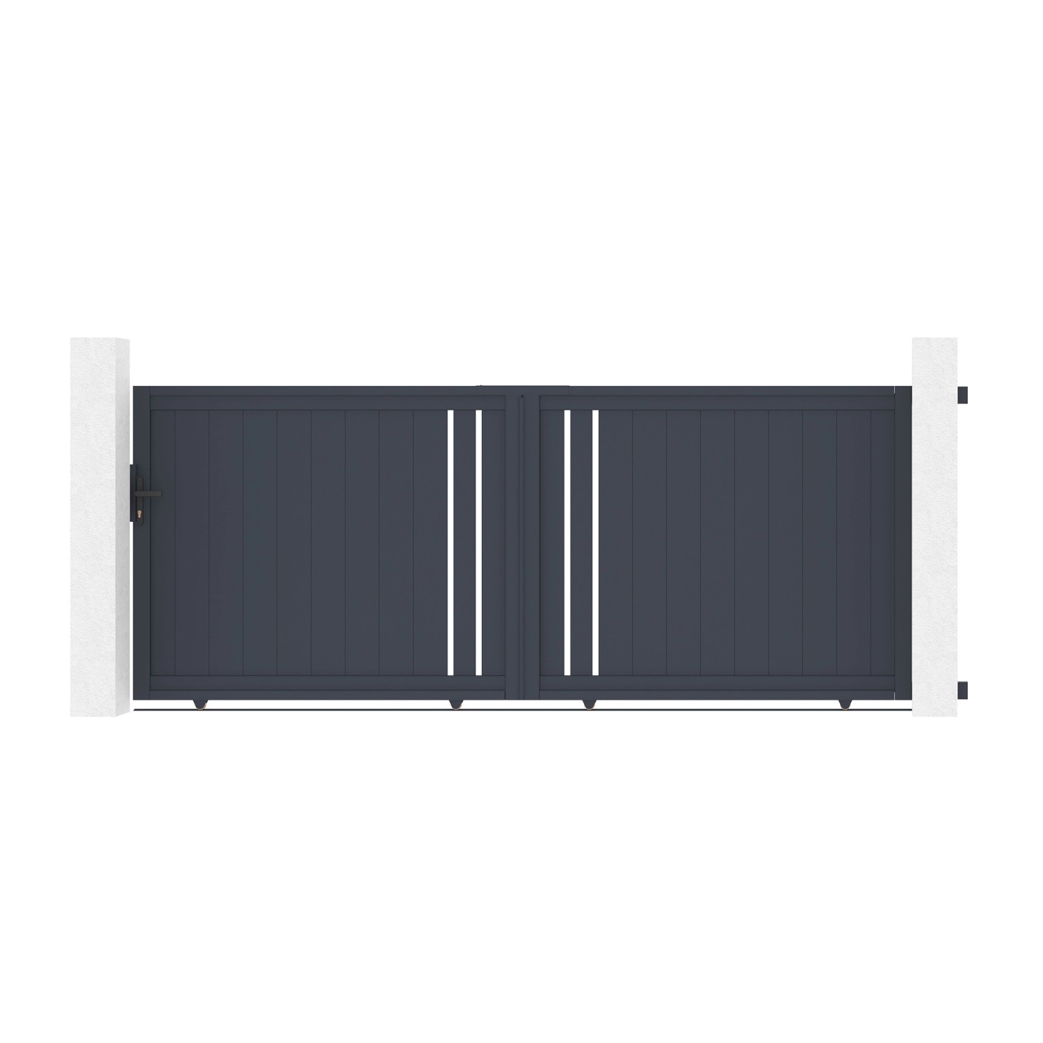 Casanoov Schiebetor Aus Aluminium 3 5M Giona H 140Cm Grau günstig online kaufen