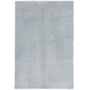 Grauer Snapstyle Hochflor Teppich (200x250cm) mit luxuriösem Velours. Weicher, antistatischer Wohnzimmerteppich.