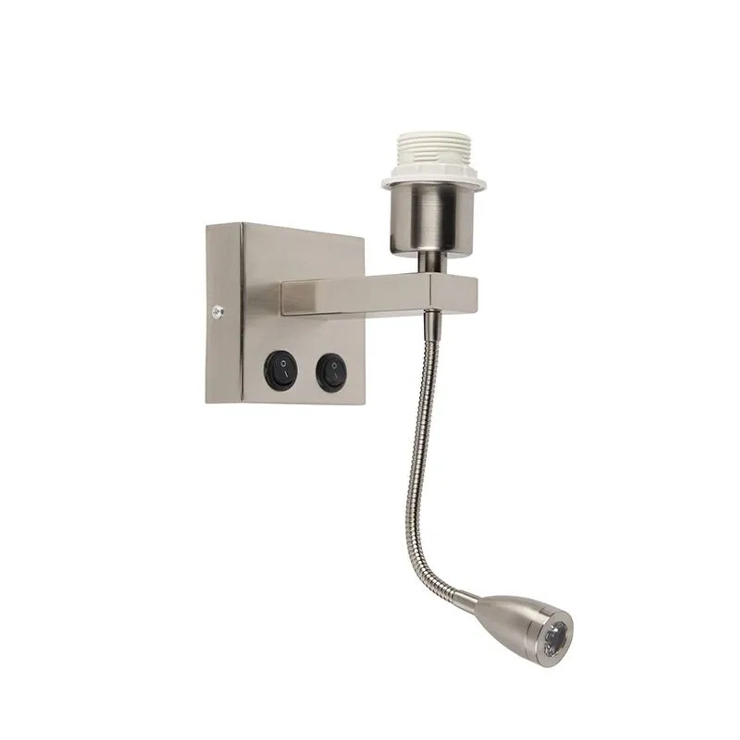 QAZQA Moderne Wandleuchte Stahl mit Flexarm Brescia Combi