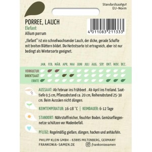 FRANKONIA Porree Lauch Elefant