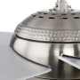 Detailaufnahme: Silberner Westinghouse Deckenventilator Bendan mit LED-Beleuchtung.