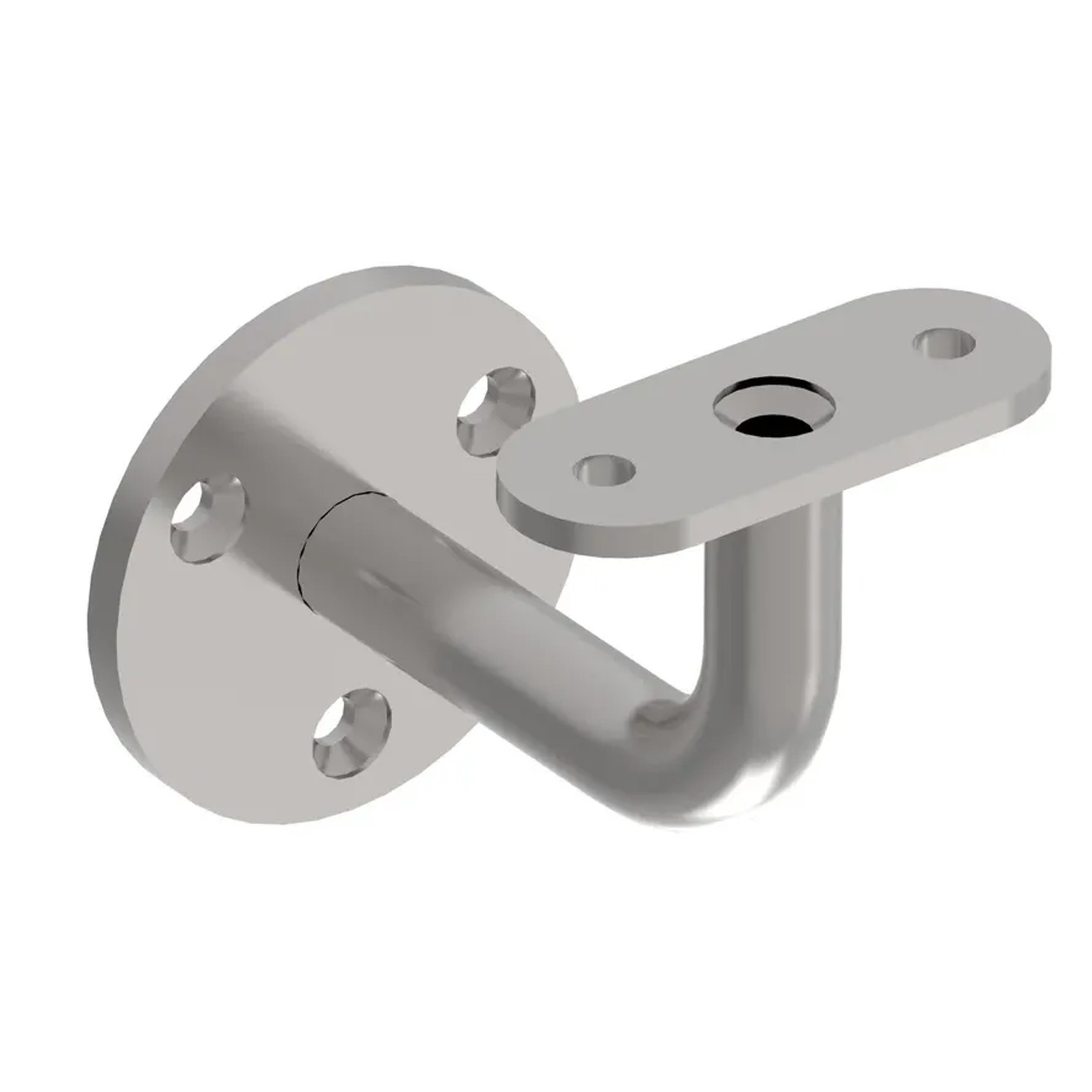 FeNau Handlaufhalter V4A Zur Wandmontage Für Flache Handläufe Mit LED-Vorbereitung