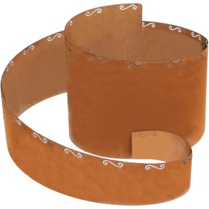 Bellissa Kräuterspirale aus Cortenstahl, 80x140x130cm, für den Garten. Metall-Hochbeet mit Rost-Patina.