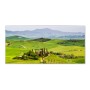 Banjado Magnettafel mit Toskana-Motiv, 78x37cm, silberne Magnetwand für Notizen und Fotos.