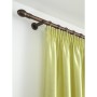 Gardinia Windsor Gardinenringe, 10er-Pack, Bronze, an einer Gardinenstange mit Vorhang.