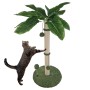 Katze am TRUTZHOLM Kratzbaum Palme (85cm) mit Sisal-Säule und Frottee-Basis.