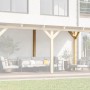 Weka Bausatz für freistehende Terrassenüberdachung aus unbehandeltem Leimholz.