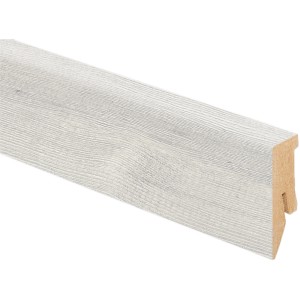 Sockelleiste Eiche Arosa Alva/Grizzly Pine, 50 mm hoch, MDF-Leiste für Bodenabschluss.
