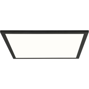 Schwarzes, eckiges LED-Panel Buffi 40x40 cm für Deckenaufbau. Neutralweißes Licht.