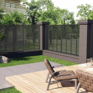 vidaXL Lamellenzaun WPC 180x180 cm Dunkelgrau 318108