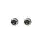Zwei Griffmuscheln aus Aluminium für Levidor Doppelglasschiebetür, satiniert.