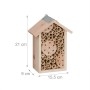 Relaxdays Bienenhotel Tannenholz Bambus Eisen Natur Mit Bambusröhrchen 21 x 15,5 x 9 cm 0,7 kg_4