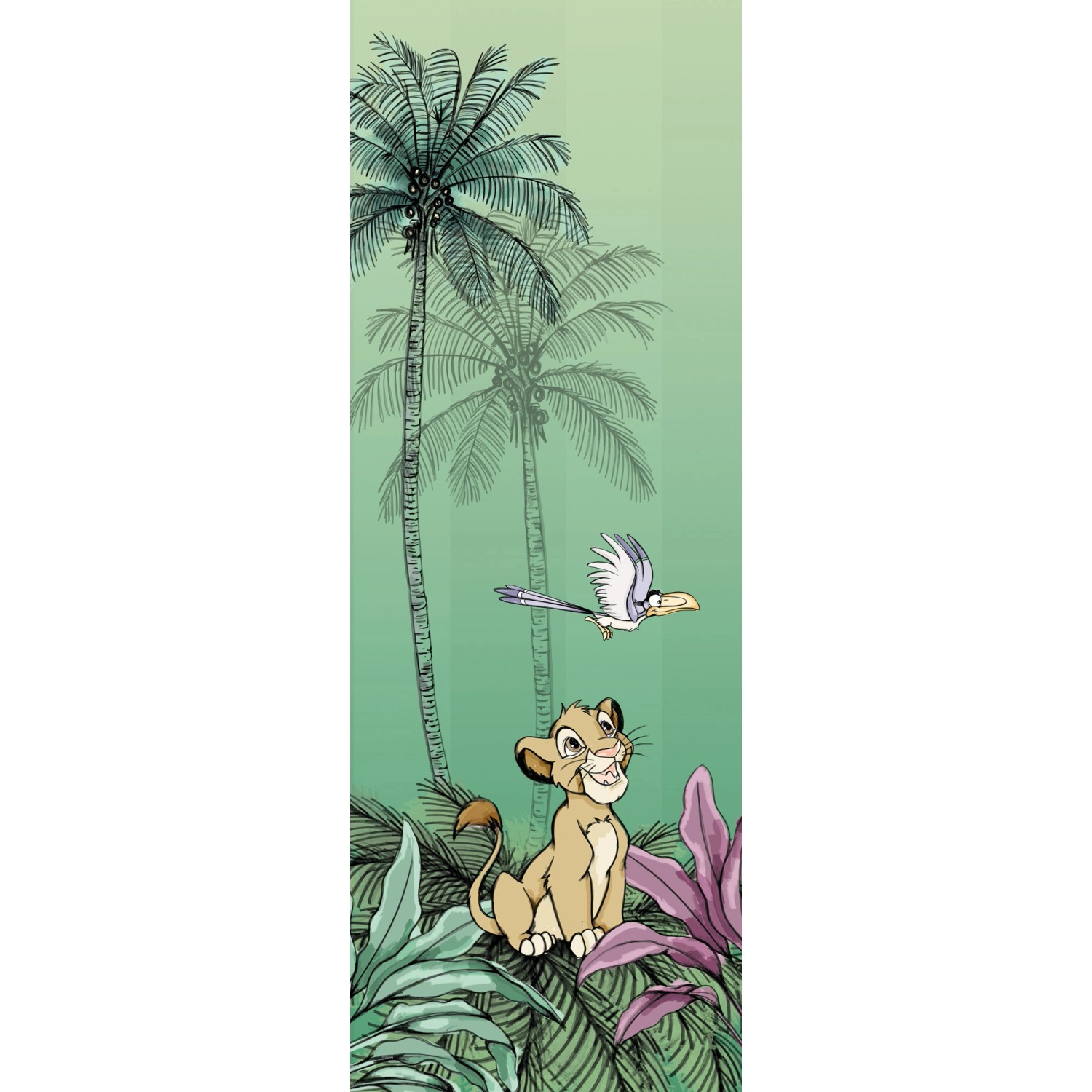 Komar Fototapete Vlies Jungle Simba  100 x 280 cm