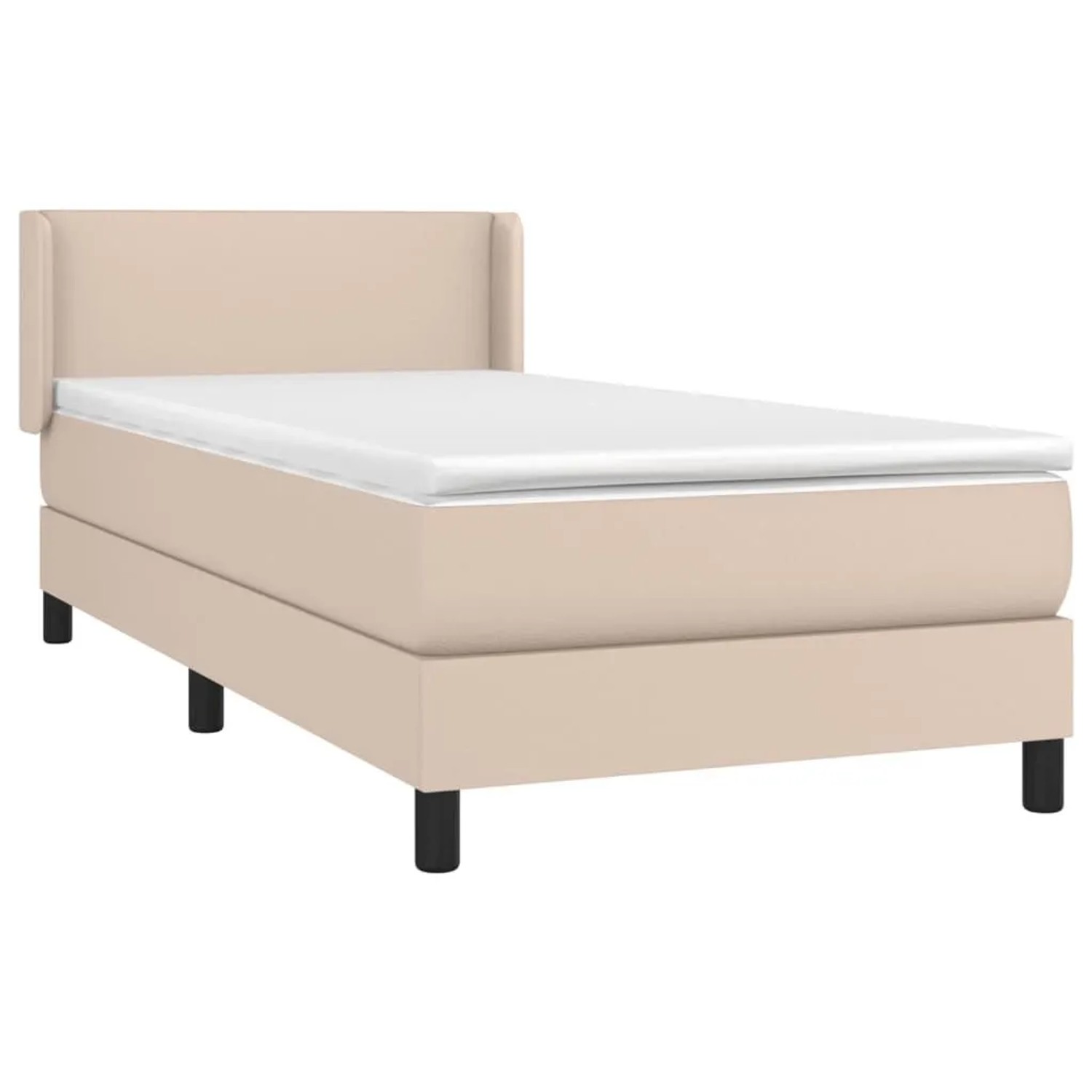 vidaXL Boxspringbett mit Matratze Cappuccino-Braun 80x200cm Kunstleder 3130 günstig online kaufen