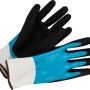 Blaue Gartenhandschuhe Gr. 9 mit Antirutsch-Beschichtung für sicheren Halt bei Gartenarbeiten.