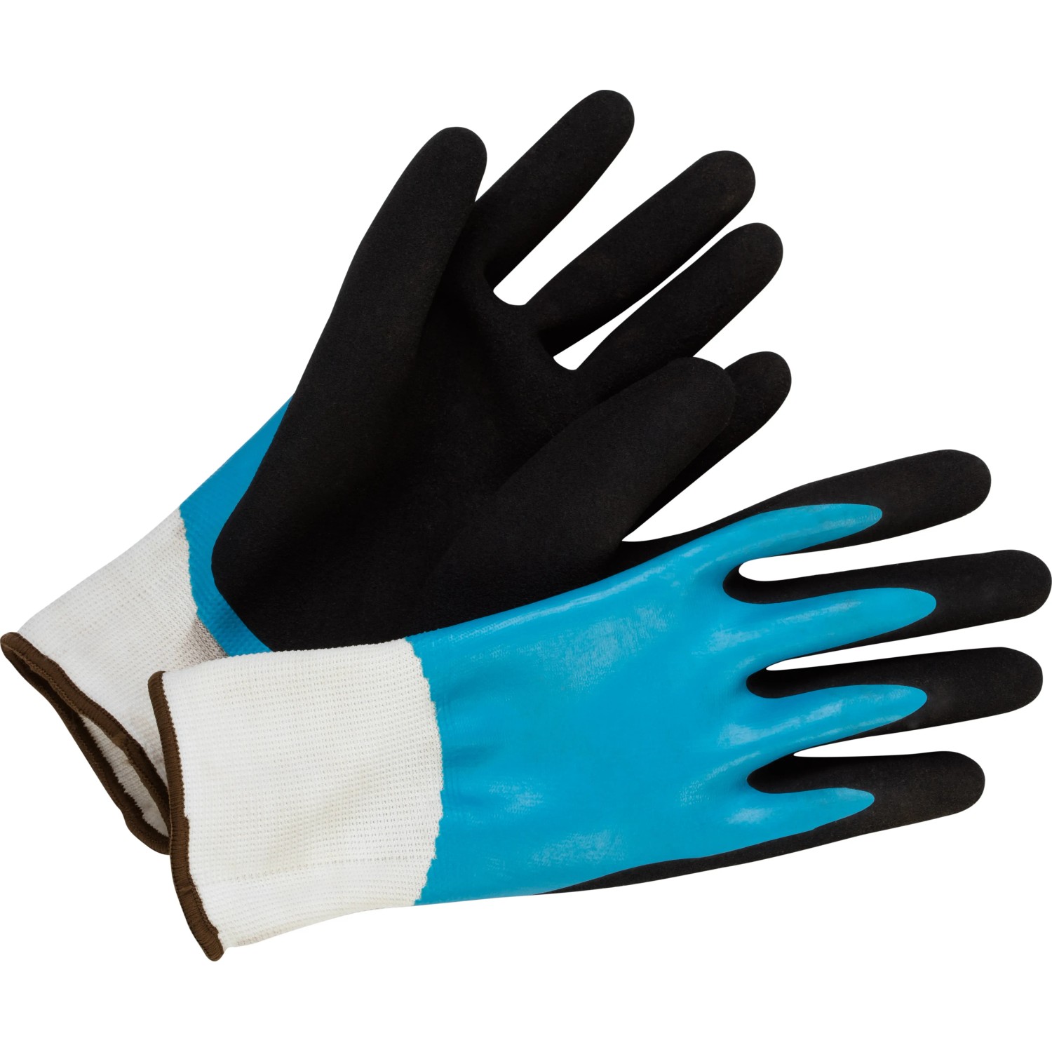 Blaue Gartenhandschuhe Gr. 9 mit Antirutsch-Beschichtung für sicheren Halt bei Gartenarbeiten.