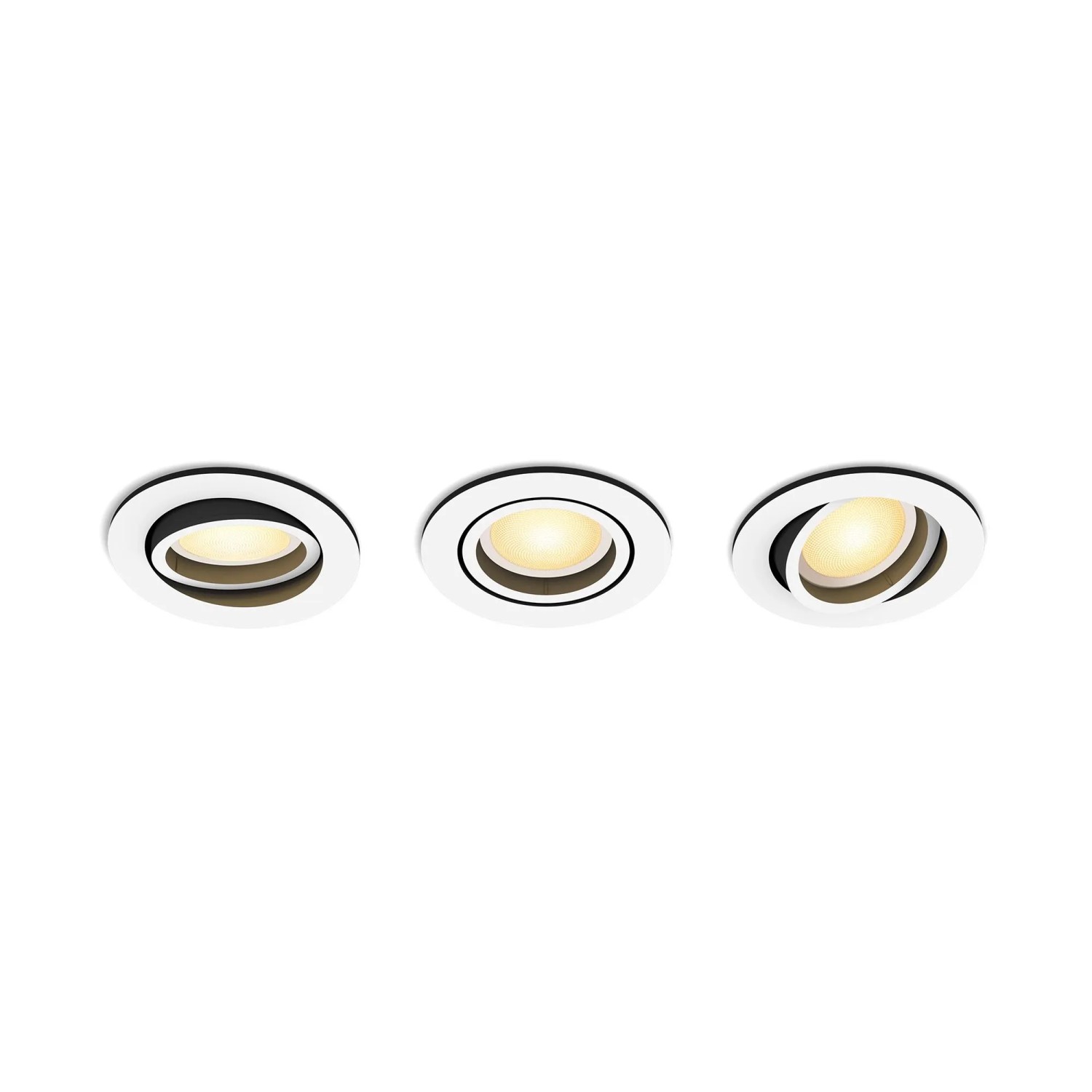 Philips Hue Milliskin Einbauspots, 3er-Pack, Weiß. Smarte LED-Leuchten für individuelles Licht.