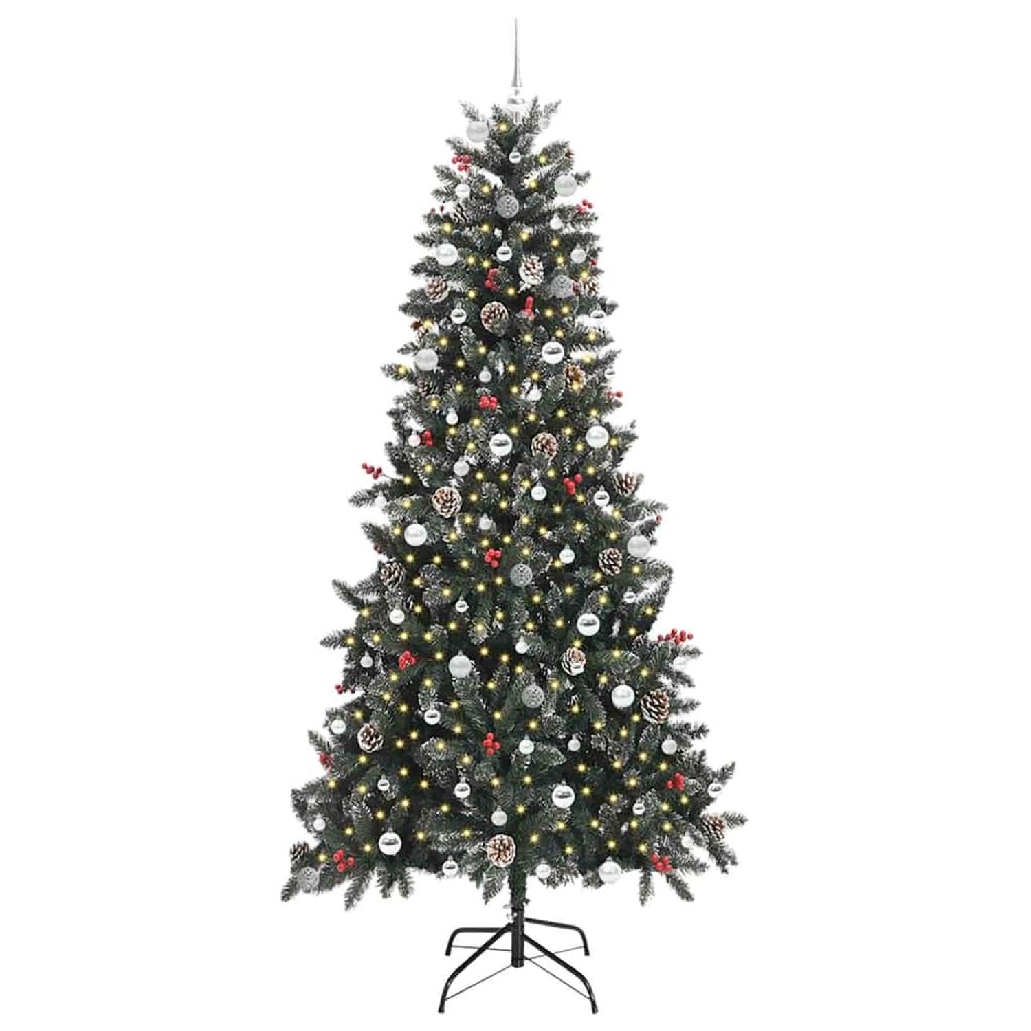 vidaXL Künstlicher Weihnachtsbaum Grün 129,5 x 129,5 x 240 cm 3395909