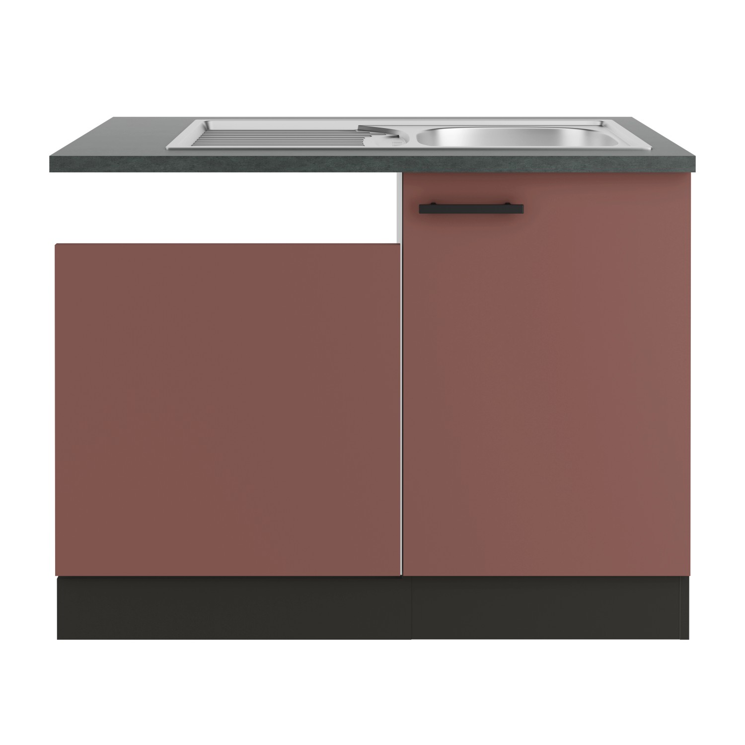 OPTIFIT Nizza407 Spülenschrank-Set  cm Rostrot günstig online kaufen