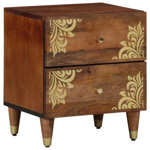 vidaXL Nachttisch Honigbraun 40 x 33 x 46 cm Massives Mangoholz 4018734