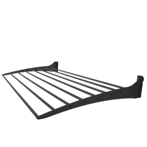 Platzsparender, klappbarer Wand-Wäscheständer Foxydry, 116 cm, schwarz, mit 8 Trockenstäben.