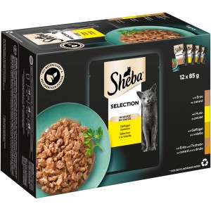 Sheba Katzen-Nassfutter Selection in Sauce Geflügel Variation 12 x 85 g