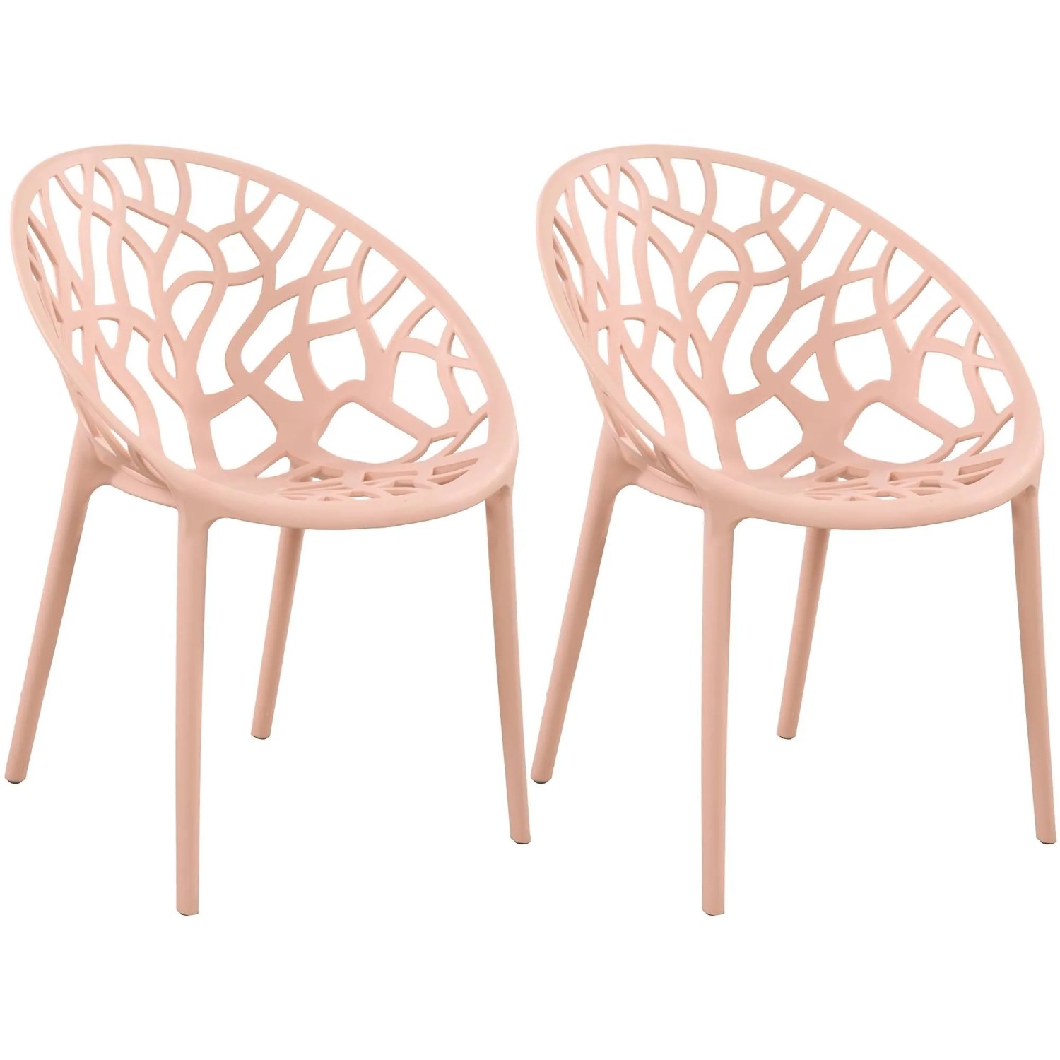 CLP 2er Set Gartenstühle Hope Rosa