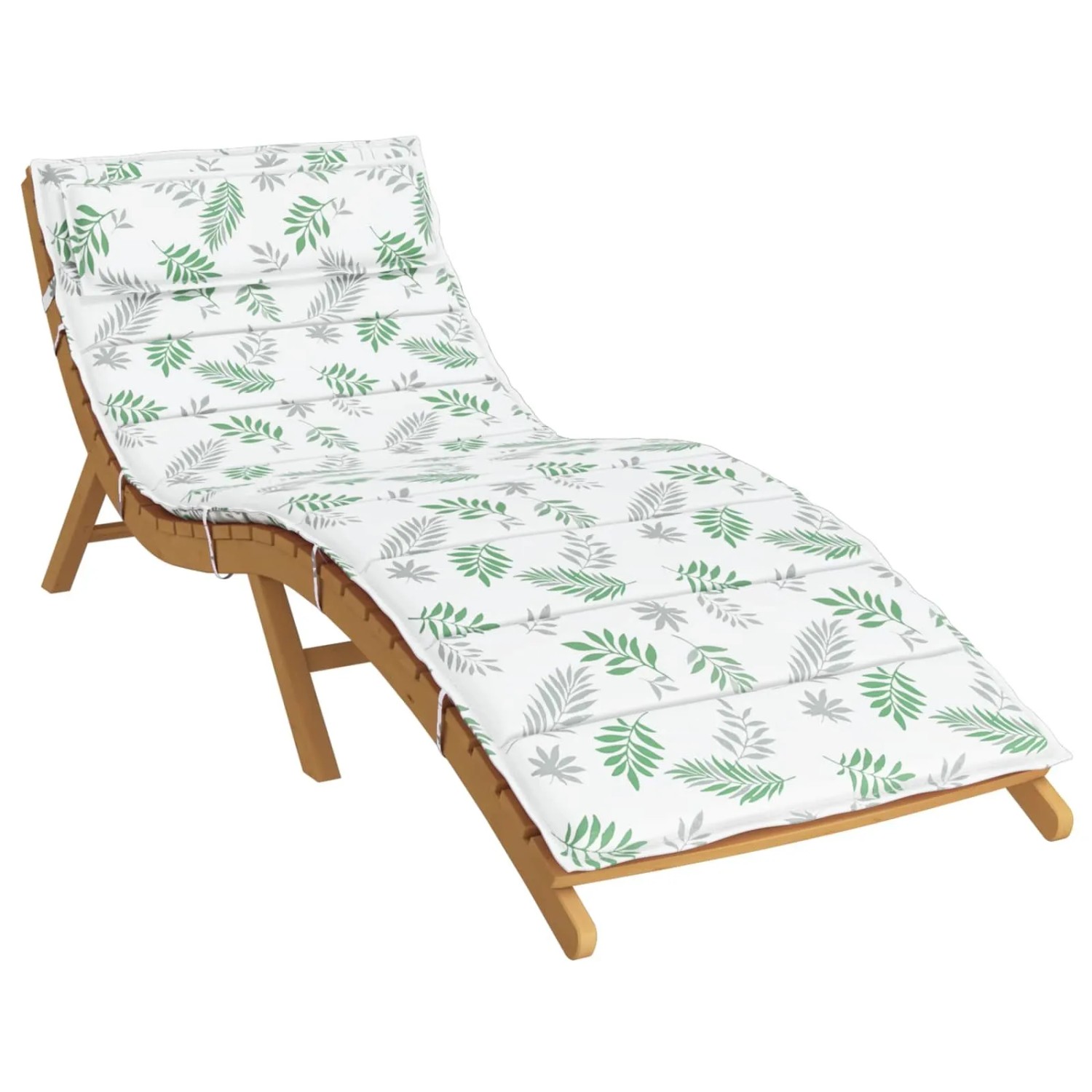 vidaXL Sonnen-Lounger Kissen Weiß und Grün 180 x 60 x 4 cm 361870