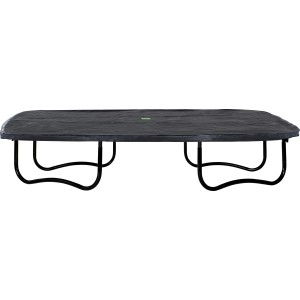 Schwarze EXIT Premium Abdeckplane für rechteckiges Trampolin 275x458cm zum Schutz vor Witterung.
