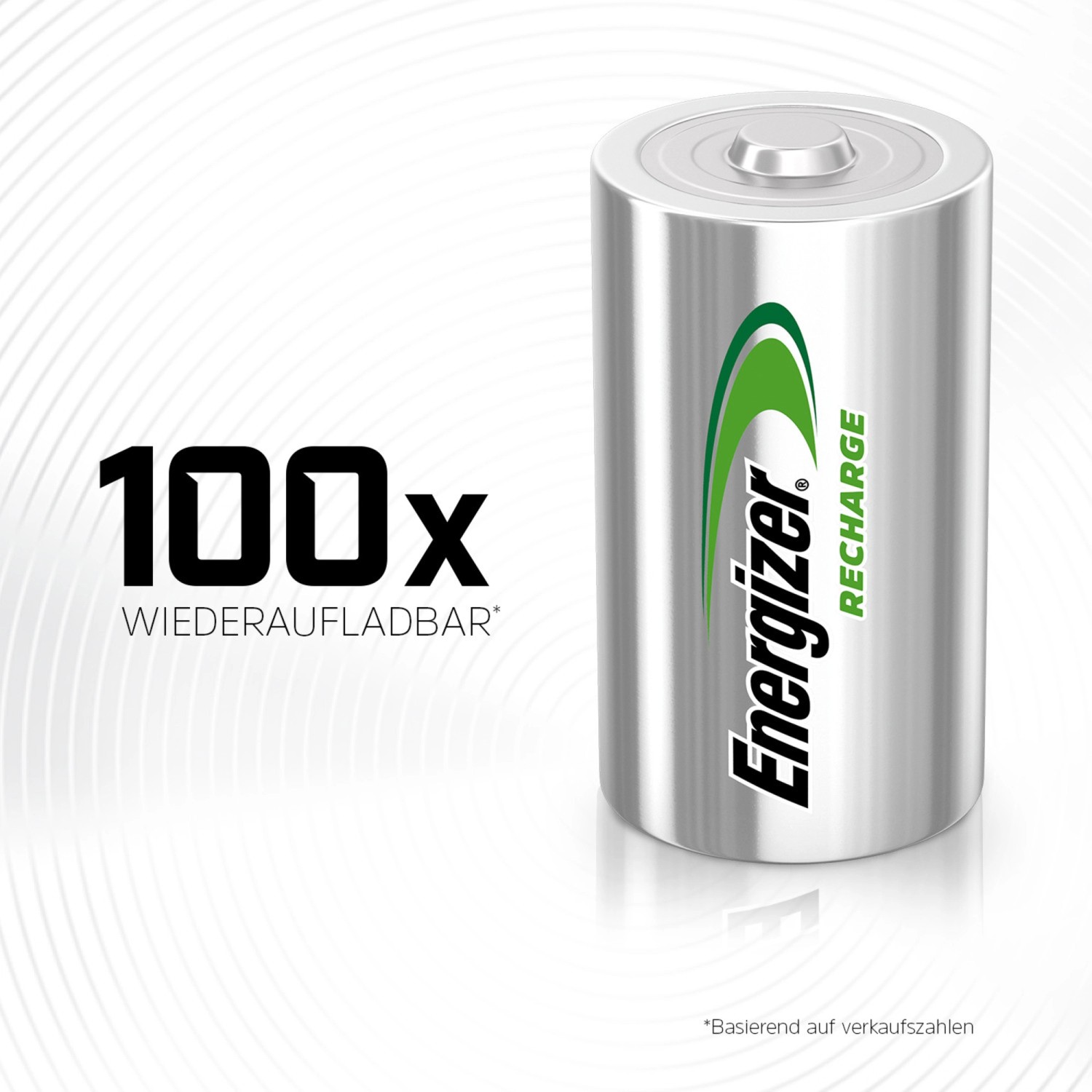 Energizer Power Plus D Mono Akku, 2500 mAh, wiederaufladbar.