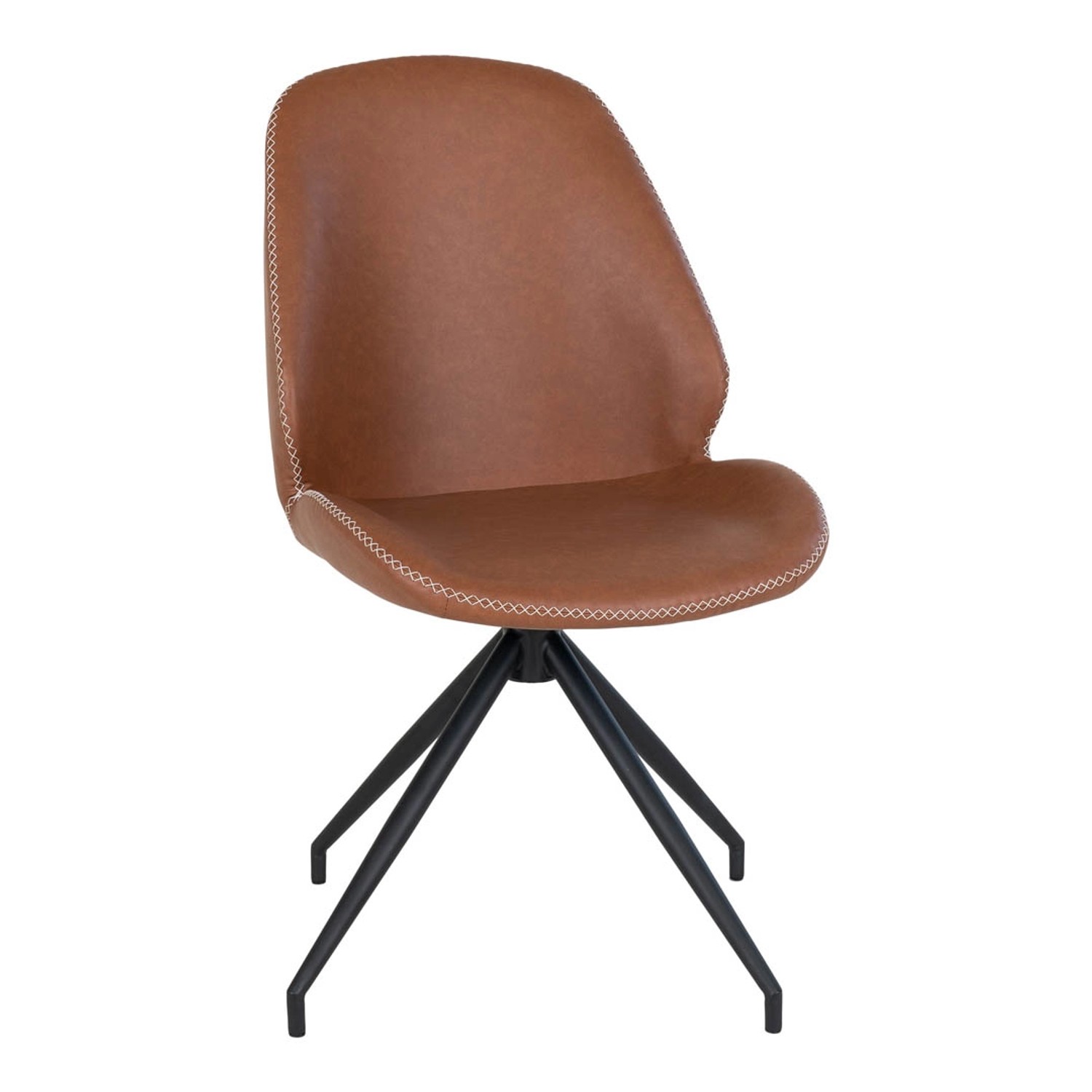 ebuy24 MonteCarlo Esszimmerstuhl Drehfuss PU Kunstleder Braun günstig online kaufen