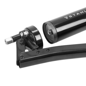 STAHLWERK Einhand-Fettpresse, 600 ml, aus robustem Stahl. Handwerkzeug für präzise Schmierung.