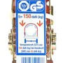 Blauer Conacord Spanngurt Pro, 25 mm breit, 5 m lang, mit Ratsche und Polyesterband.