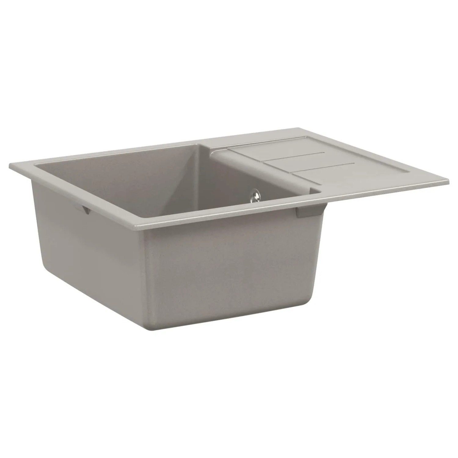 vidaXL Waschbecken Grau 620 x 500 mm 80% Quarz und 20% Harz 42028397