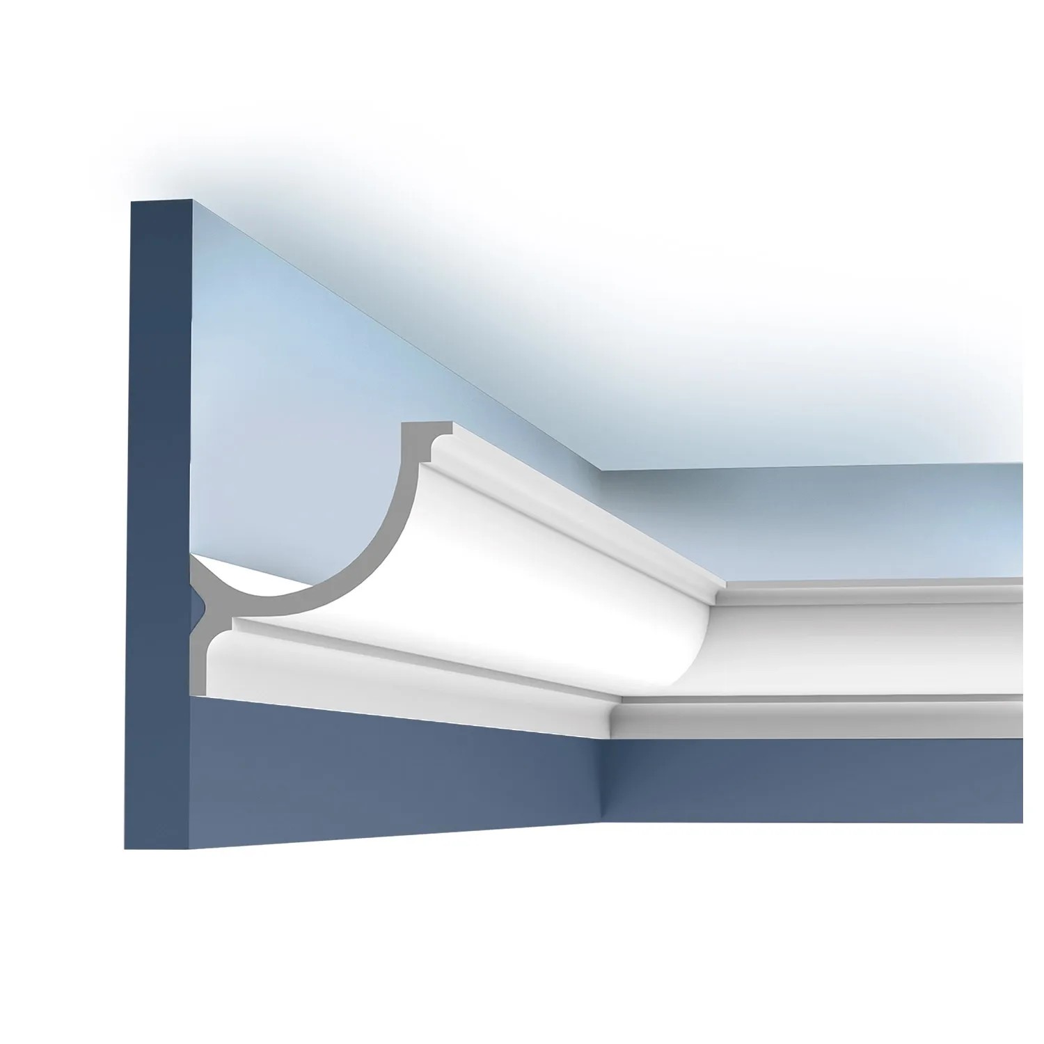 ORAC DECOR C902 LUXXUS Stuckprofil Stuck Gesims Eckleiste Deckengesims Profil 2m 200 cm x 10,3 cm x 10,3 cm Weiß