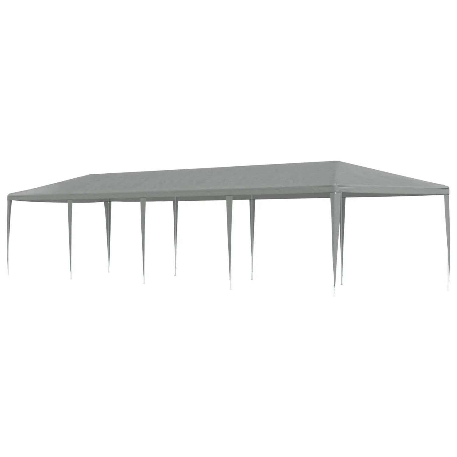 vidaXL Partyzelt Hellgrau 1200 x 300 x 255 cm PE und Stahl 42032993