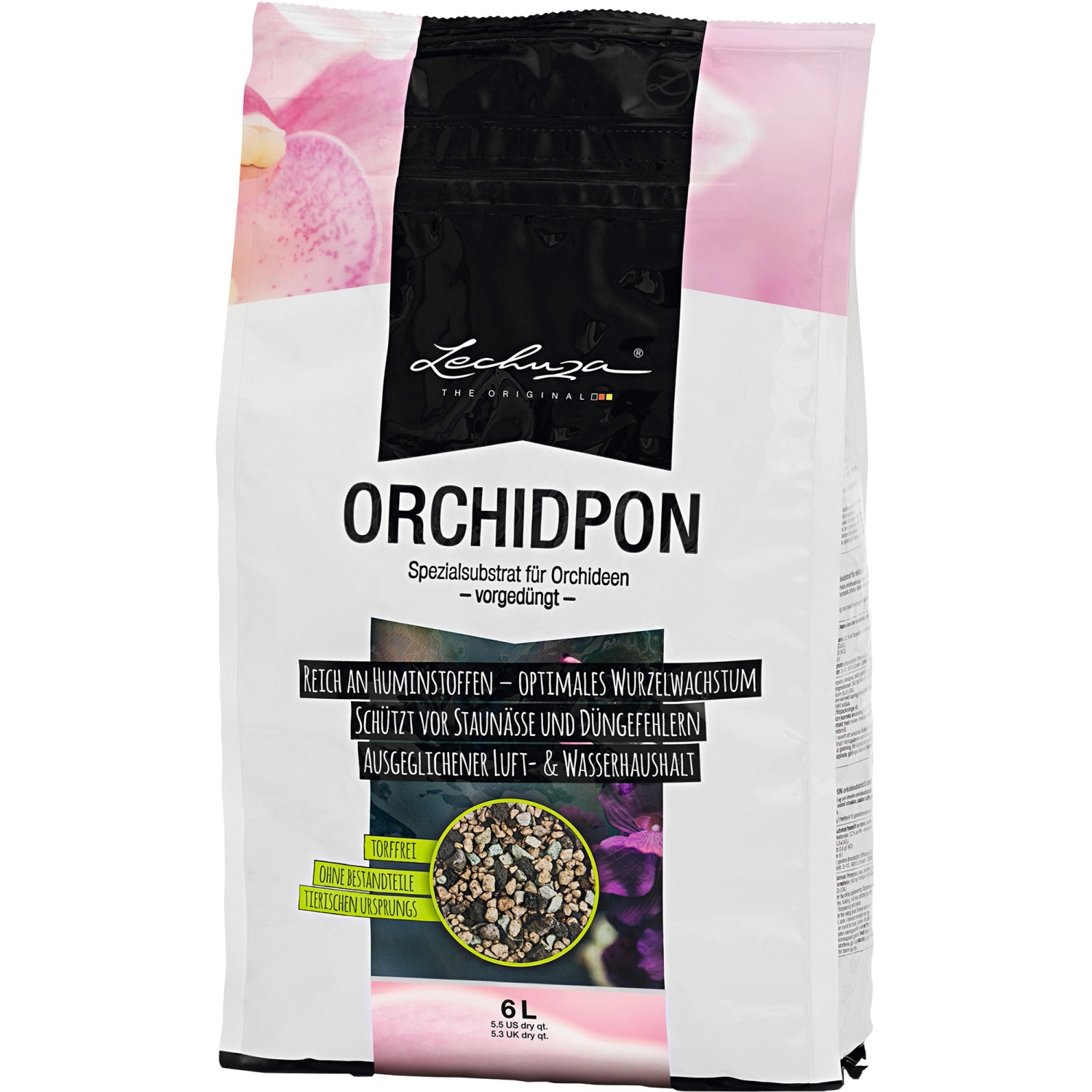 Pflanzsubstrat Lechuza Orchidpon 6 Liter für Orchideen