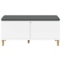 vidaXL Flurbank mit Kissen mit Speicher mit Tür Weiß 100 x 38 x 46 cm 891536_6