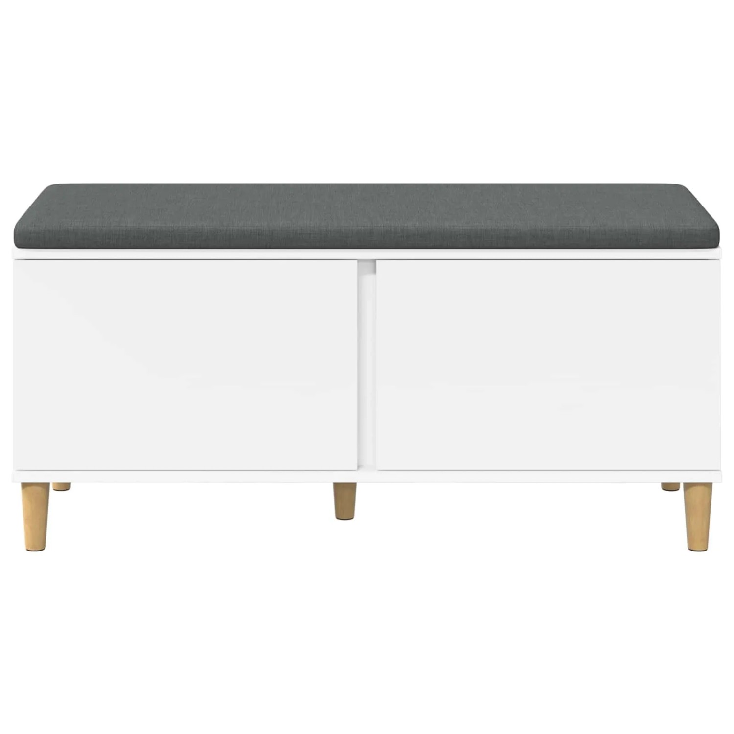 vidaXL Flurbank mit Kissen mit Speicher mit Tür Weiß 100 x 38 x 46 cm 891536_6