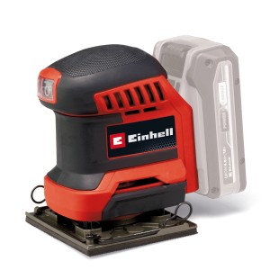 Einhell Akku-Faustschleifer TE-OS 18/113 Li-Solo (ohne Akku). Kompakte Schleifmaschine in Rot/Schwarz.