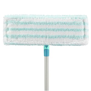 Leifheit Wischbezug Profi XL Micro Duo, 2er-Set, weiß-türkis, für Reinigungsgeräte.