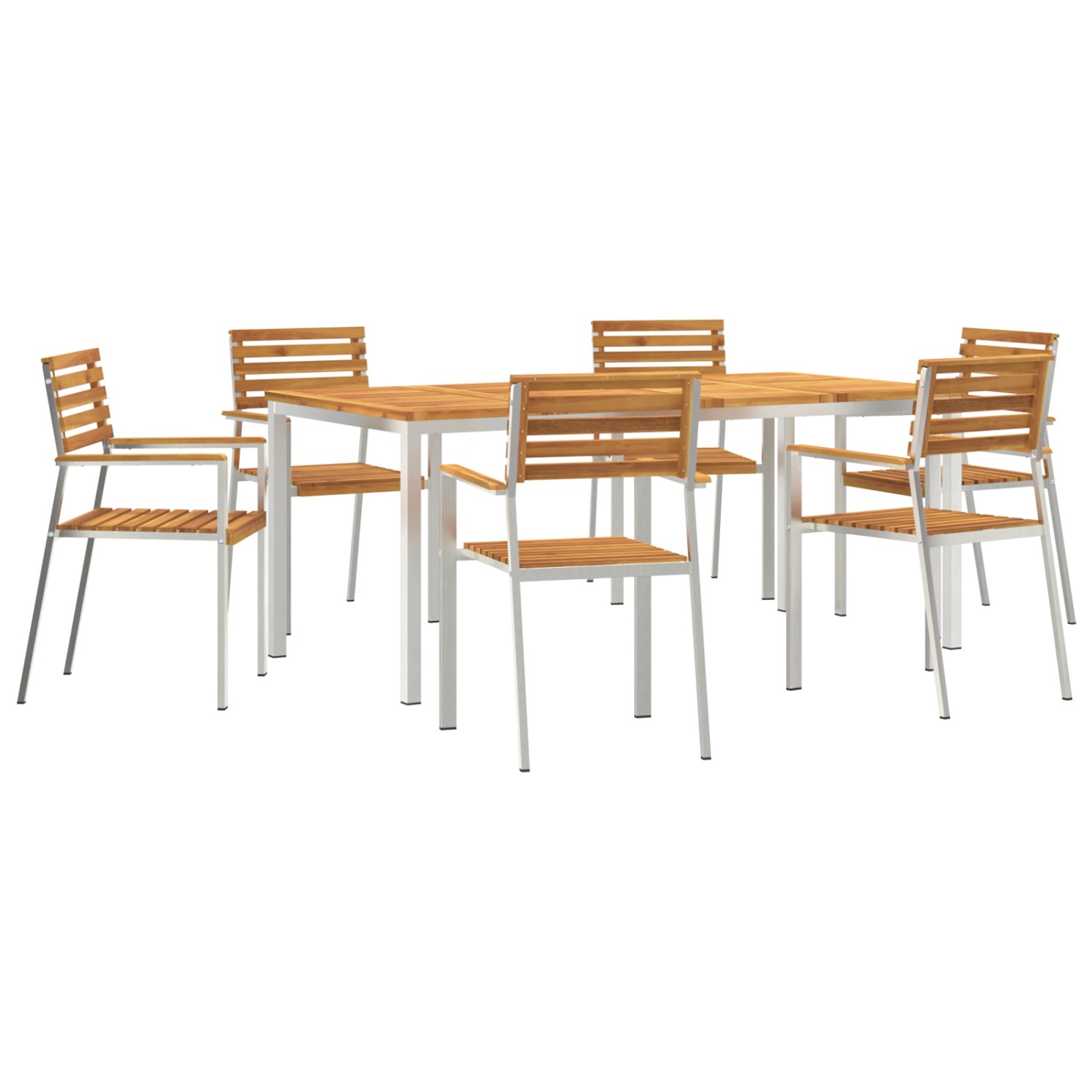 vidaXL 7-Teiliges Garten Dining Set Massivholz Akazie 3334778 günstig online kaufen