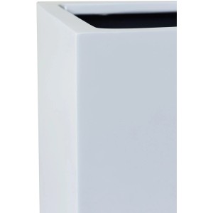 Weißer Vivanno Pflanzkübel Block, 40x40x80 cm, aus Fiberglas für Garten & Terrasse.