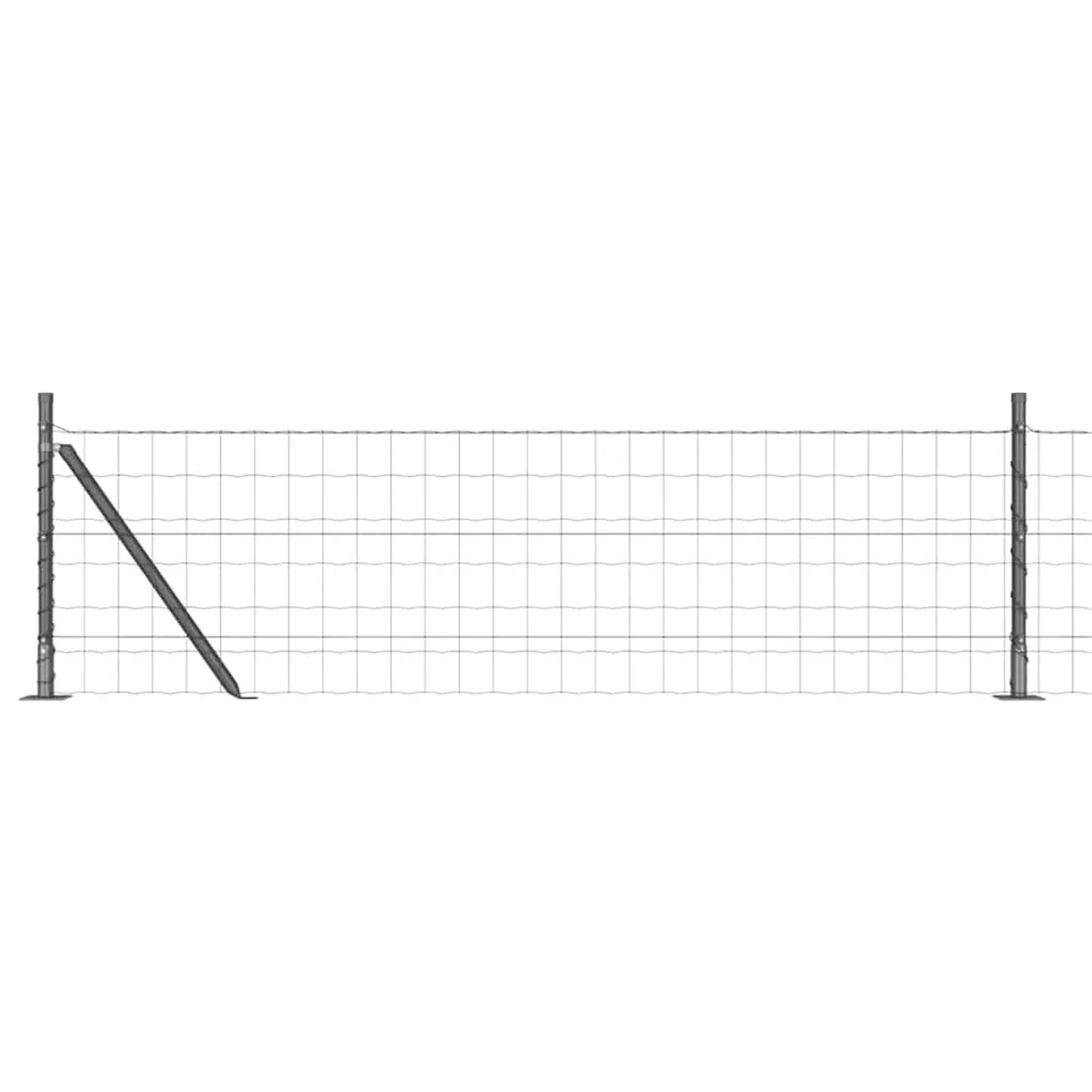 vidaXL Zaun mit Pfosten Grau 0,4 x 10 m Stahl und PVC 3350915 günstig online kaufen