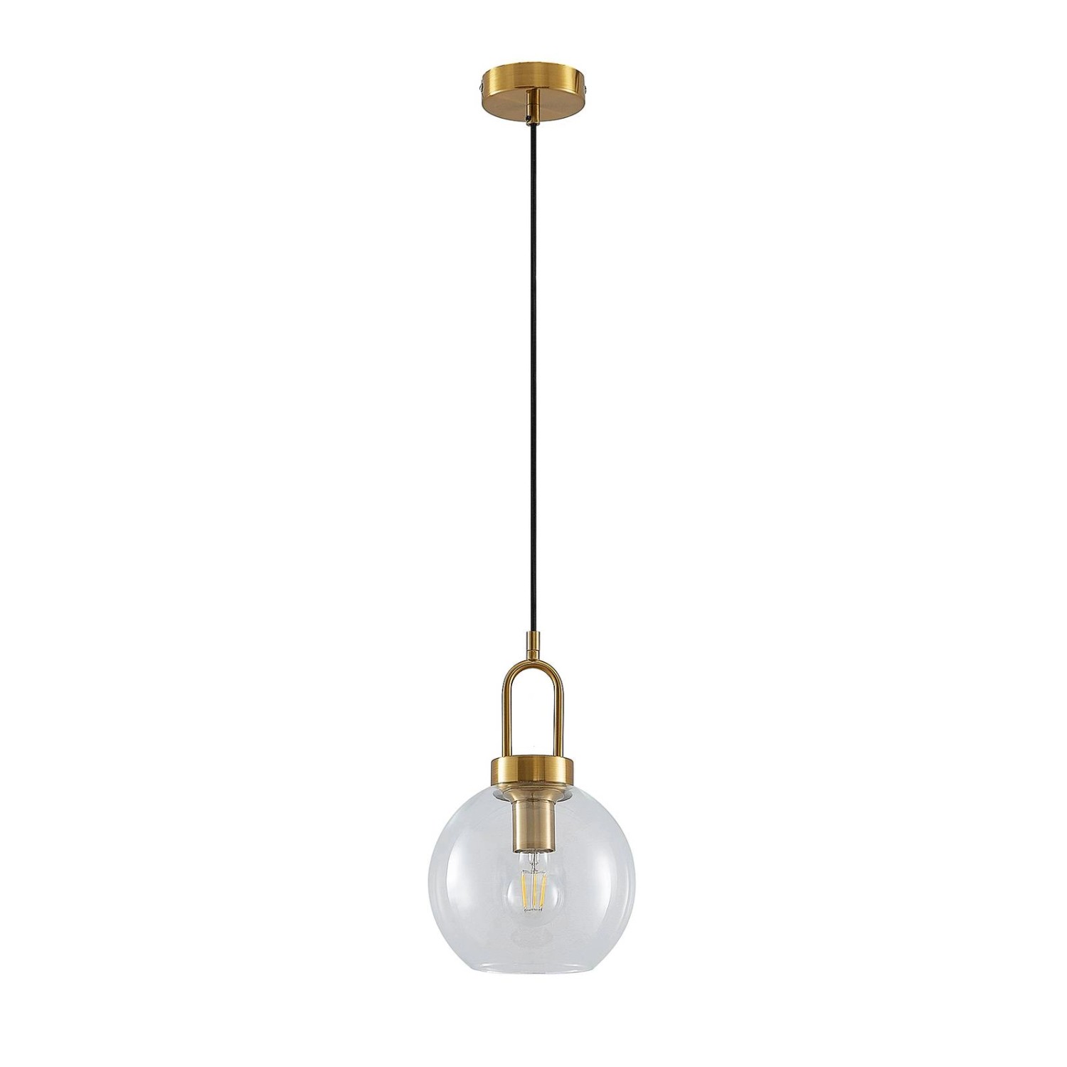 Lucande Pendelleuchte Nalian 9627673 Retro Vintage Antik in Gold Messing au günstig online kaufen